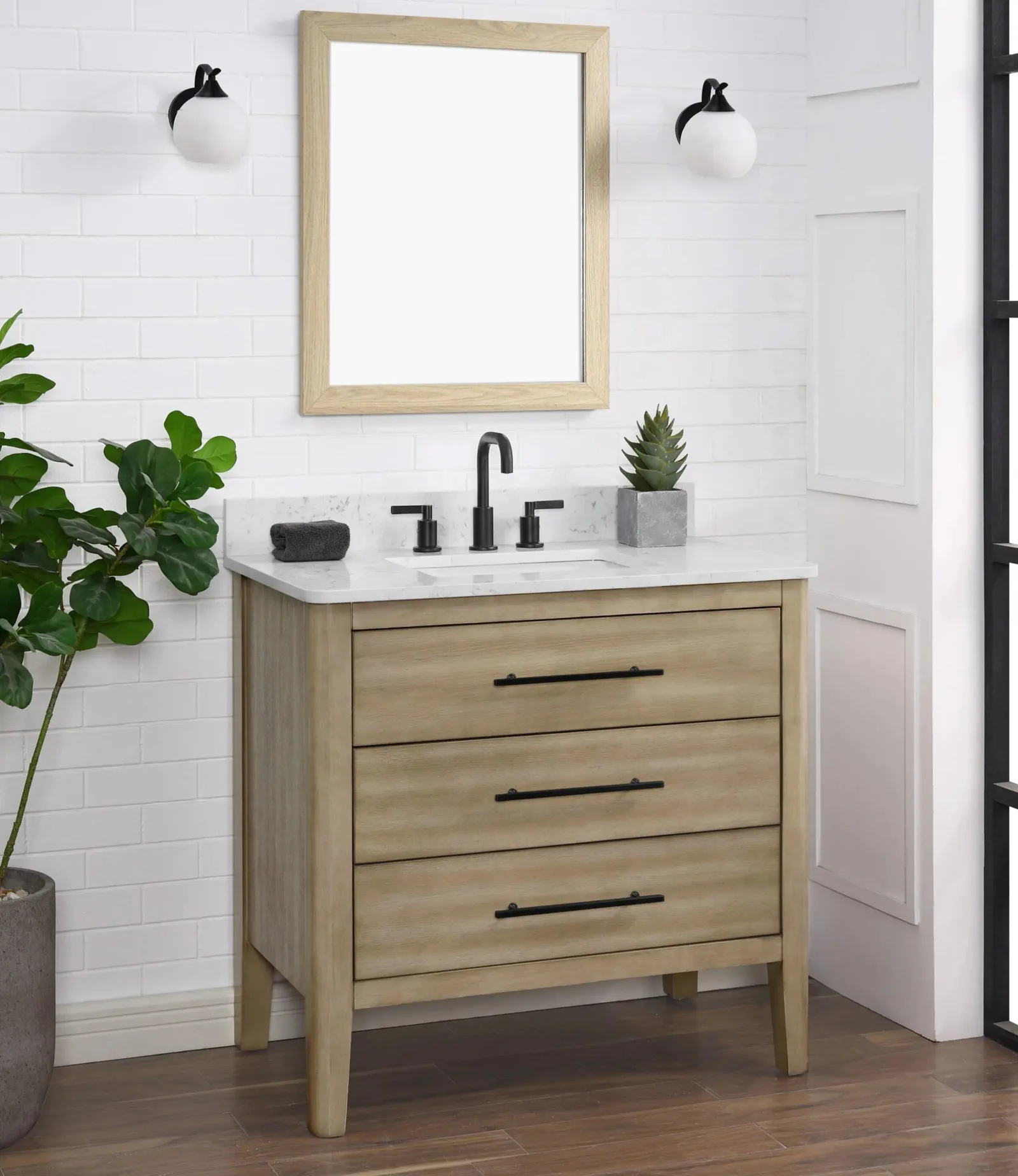 Elm drawers bathroom vanity